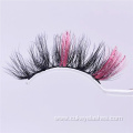 full strip pink sparkle fake eyelashes with glitter